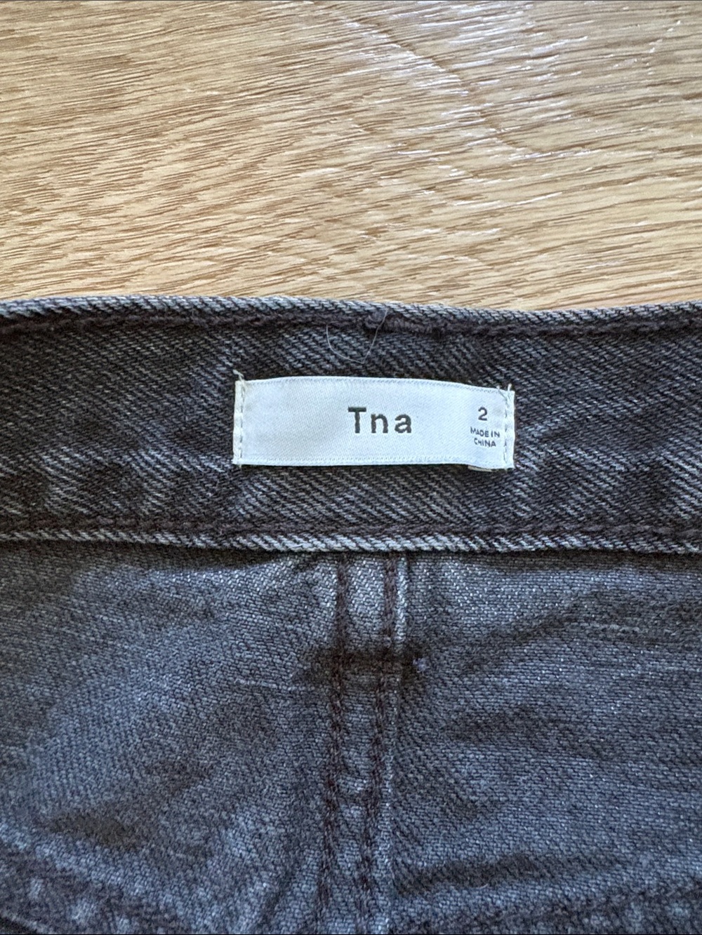 TNA Black Denim Pencil Skirt - Picture 4 of 4